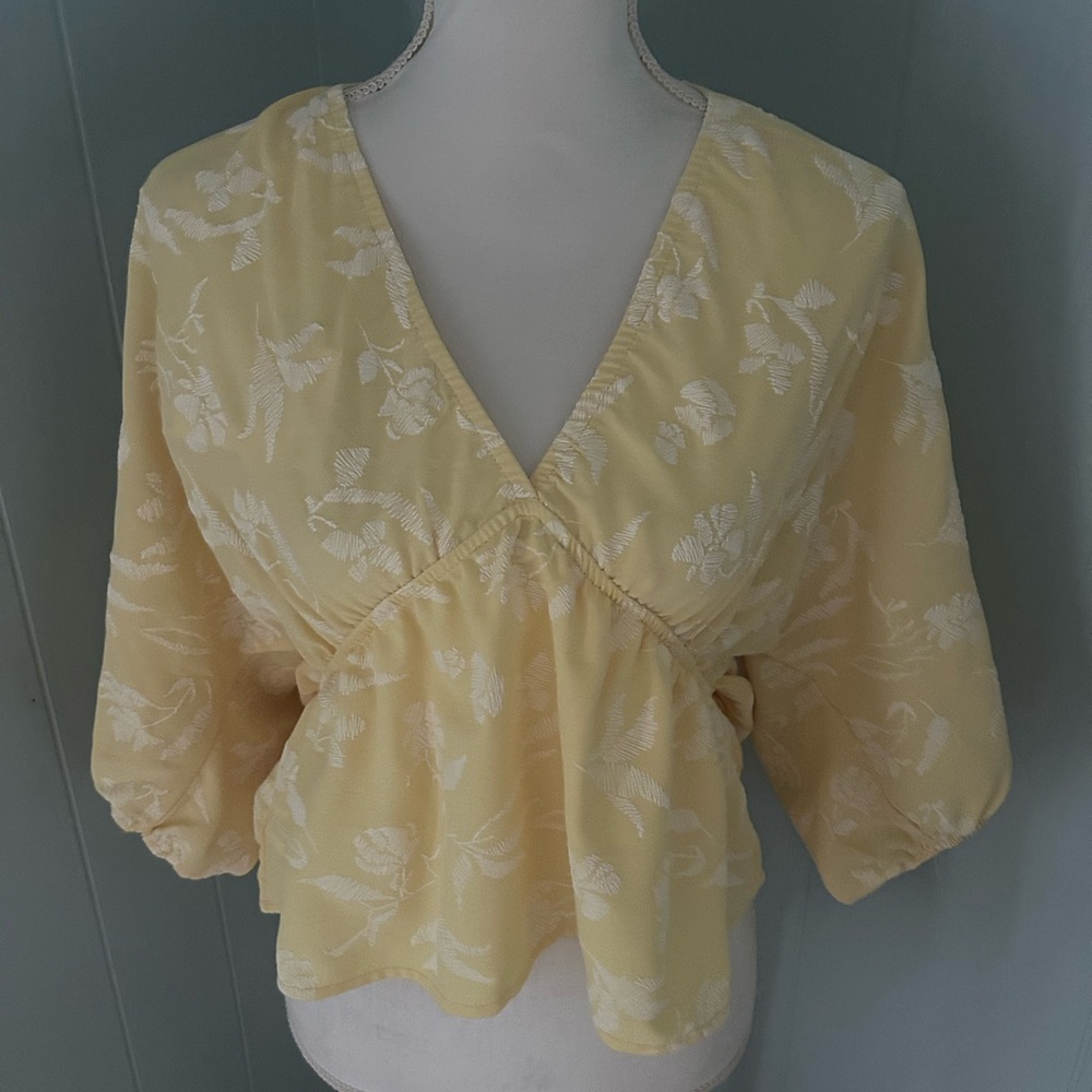 Zara Yellow Floral Blouse